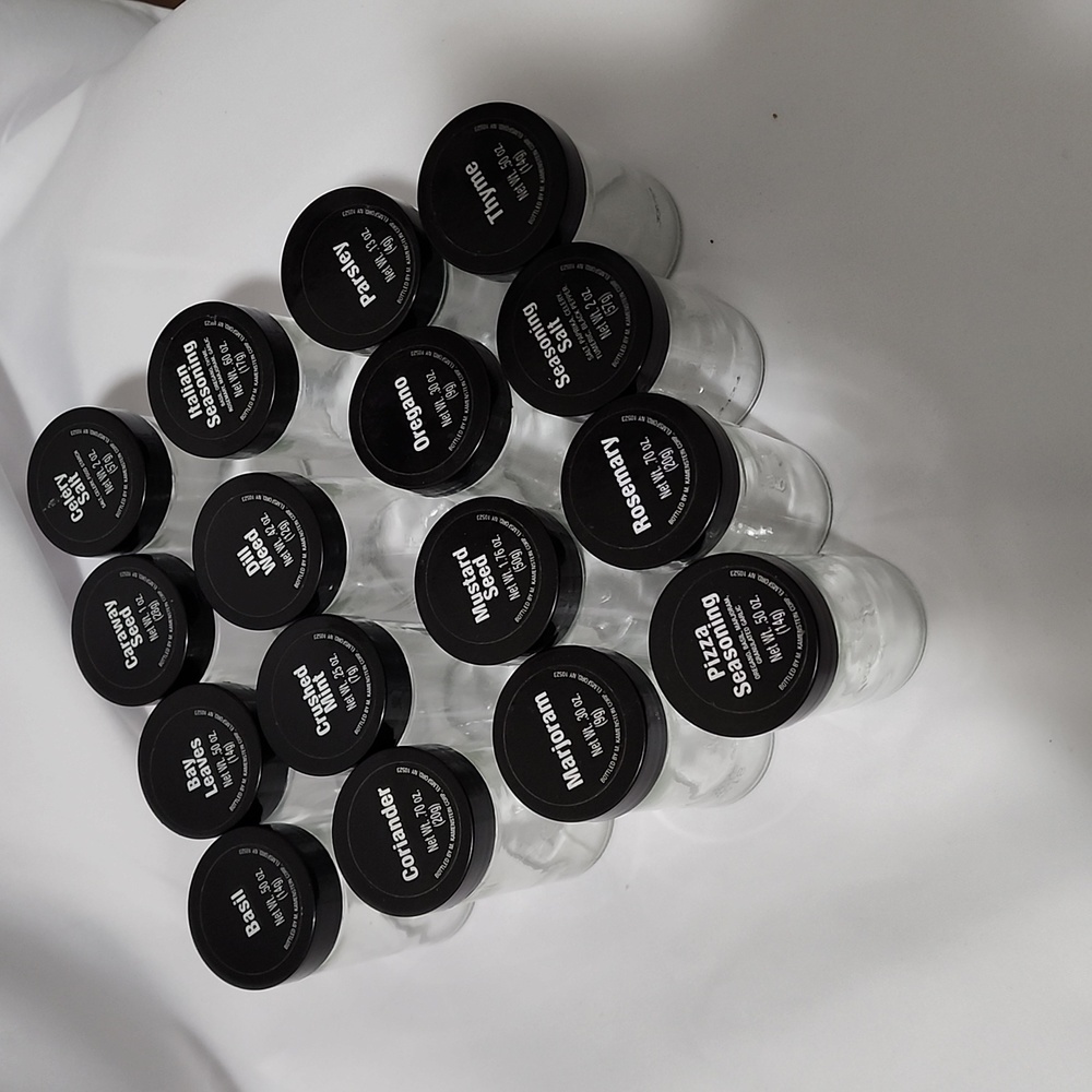 Spice Storage Glass Jars (16 Pack)